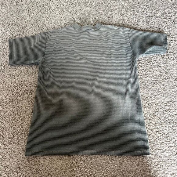 Vintage Bugle Boy Striped T Shirt Grey Black Mens‎ Size Medium Y2K 90s - Picture 4 of 6